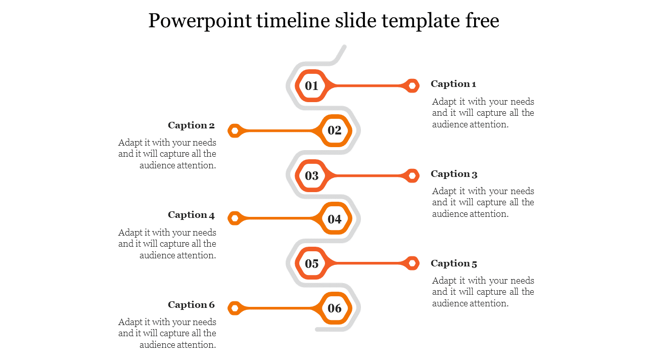 powerpoint timeline slide template free-Orange